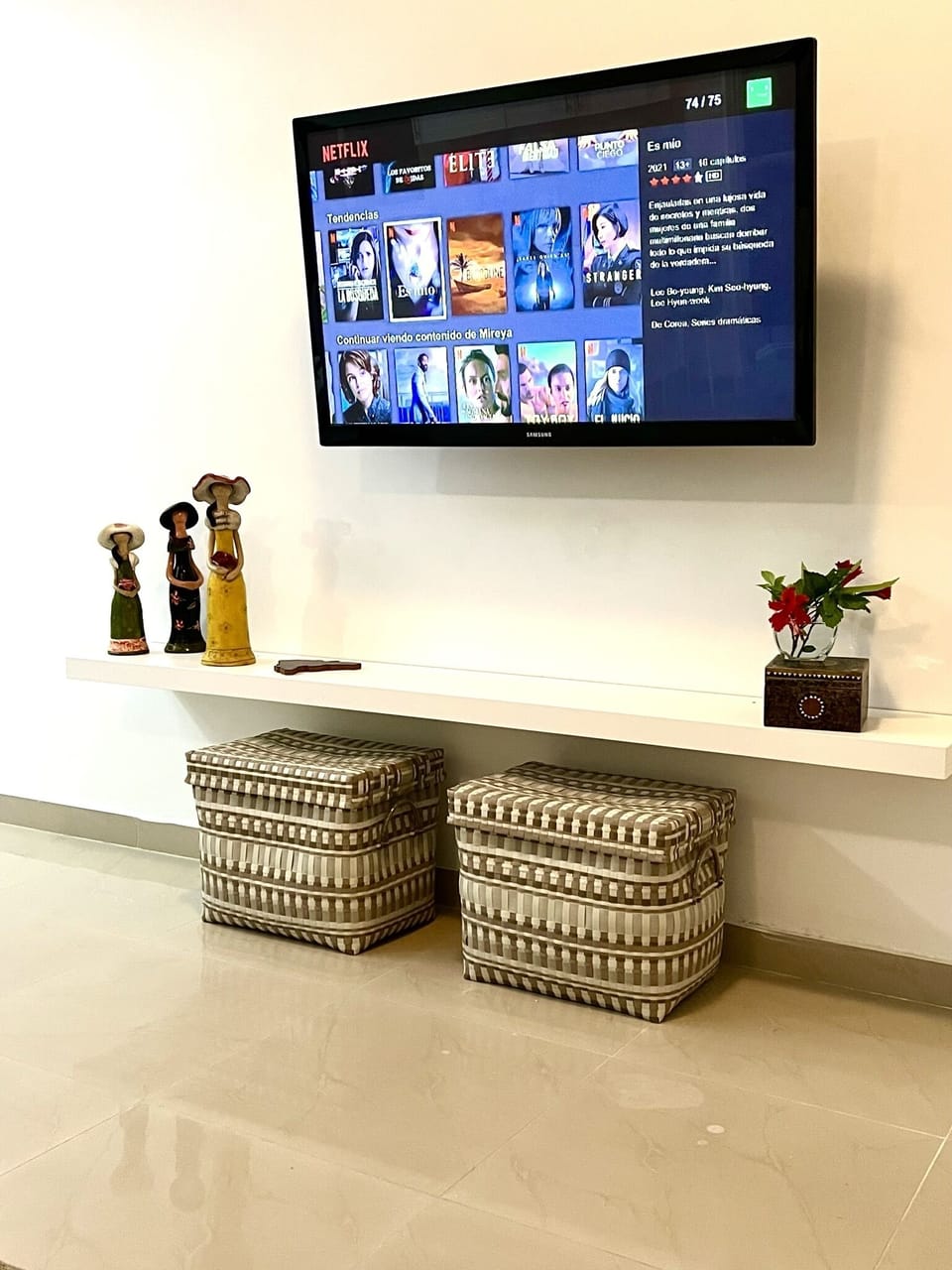 Flat screen TV with Netflix downloaded