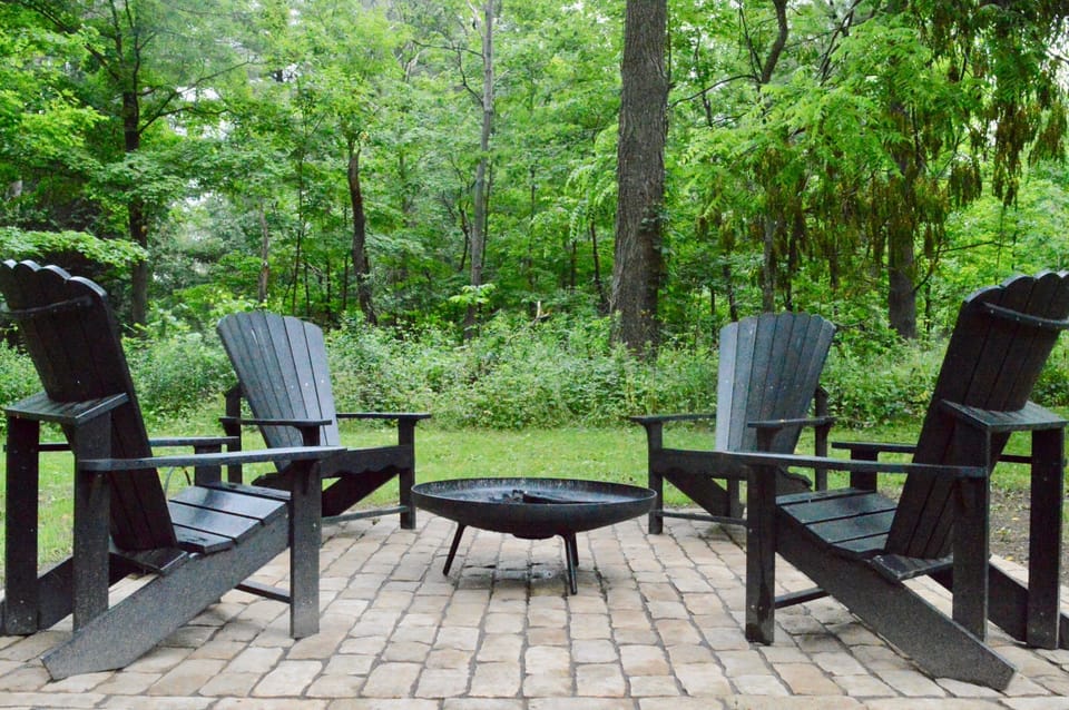 Private firepit area.