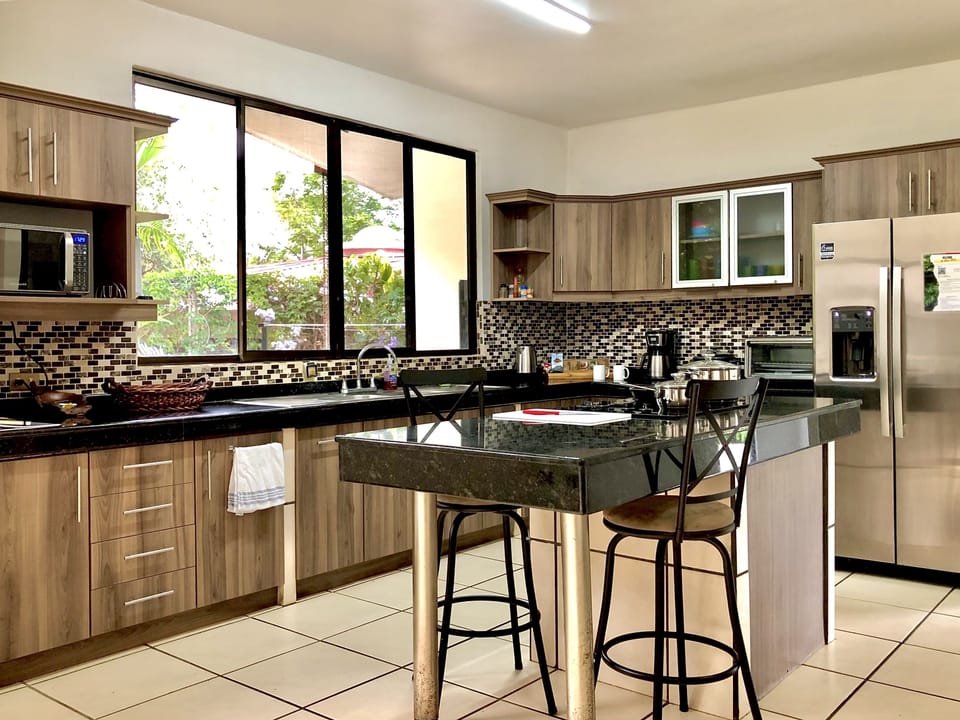 Our large spacious kitchen is fully stocked