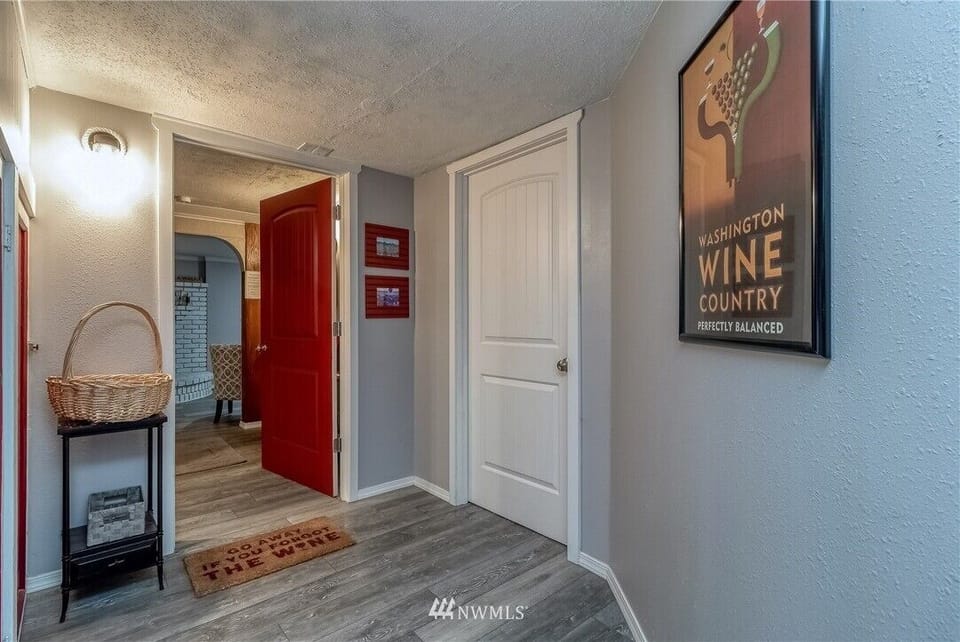 Foyer to wine suite.