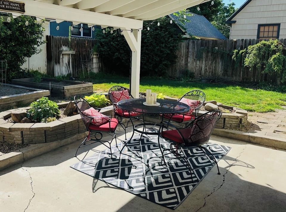 Covered back patio.