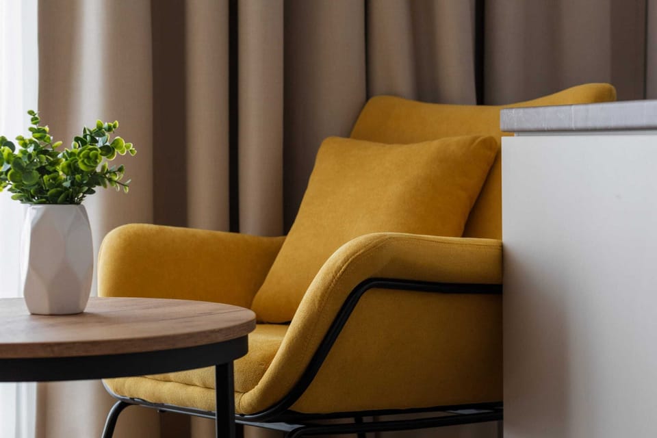The elegant living area perfect for both relaxation and entertainment.