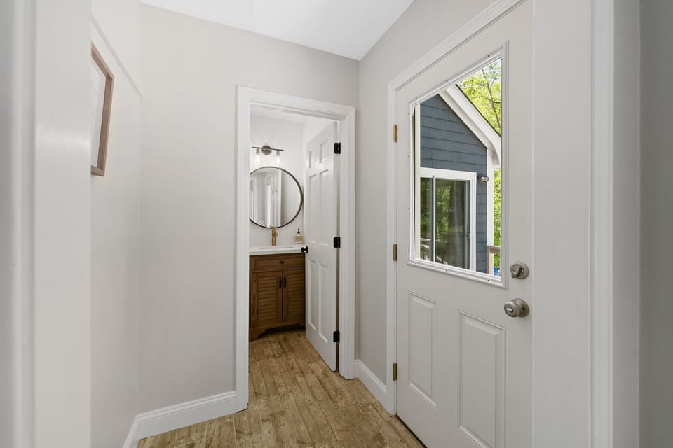 Powder room & back door