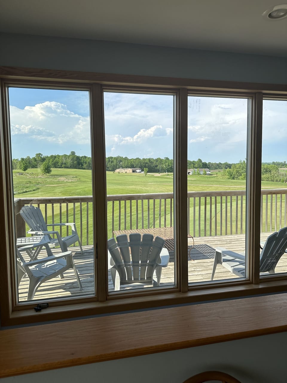 Deck over looking golf course