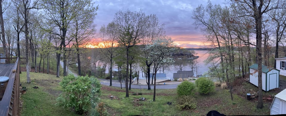 Beautiful view off the spacious deck!