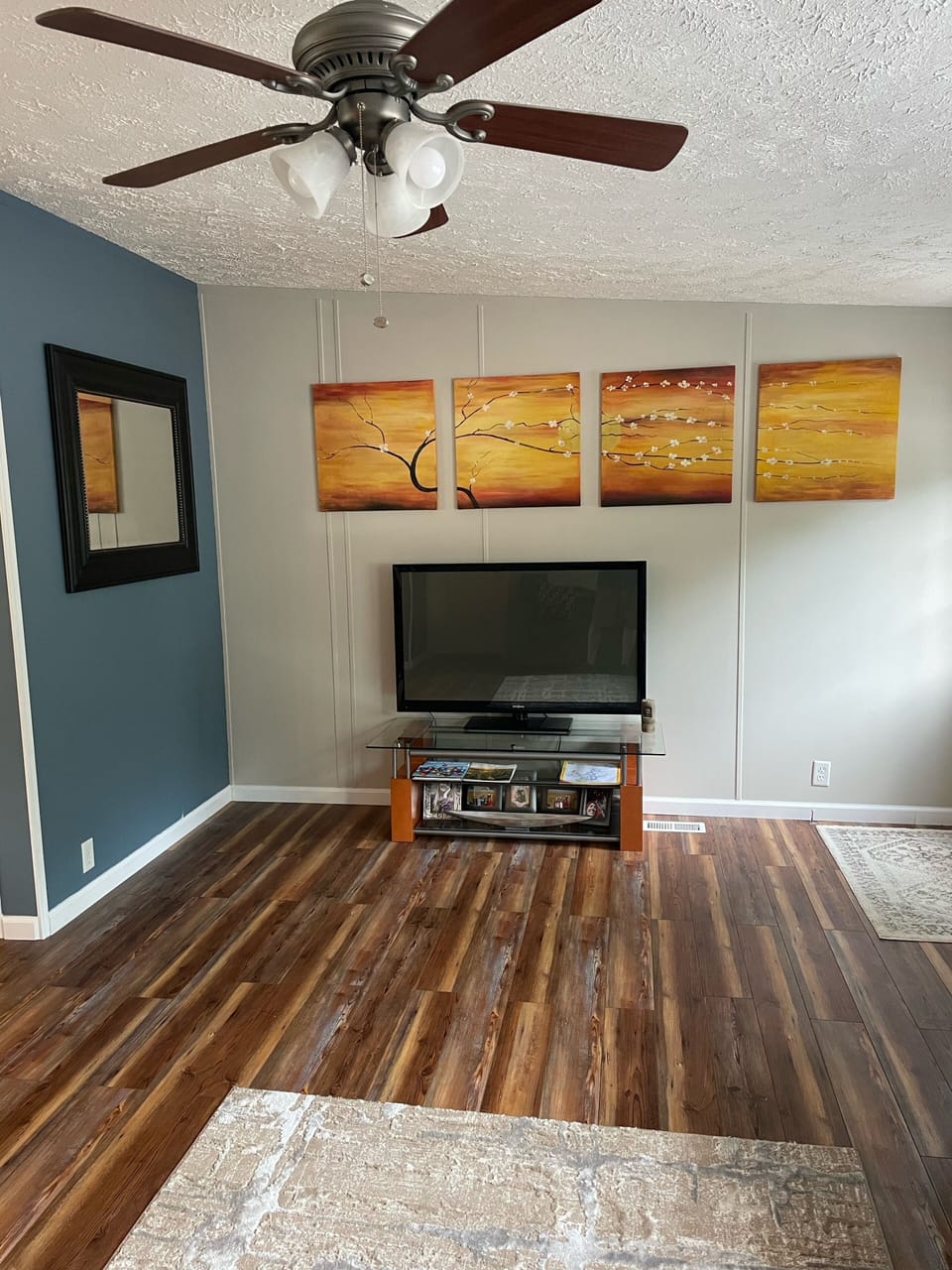 Living room with flat screen TV