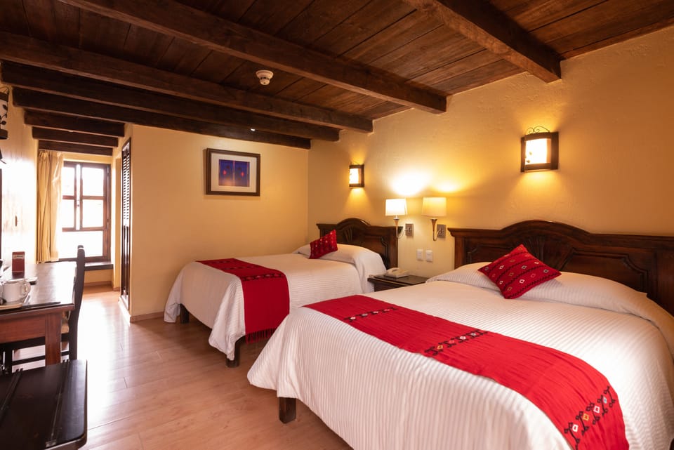 Double Room, 2 Double Beds | In-room safe, blackout drapes, iron/ironing board, cribs (free)