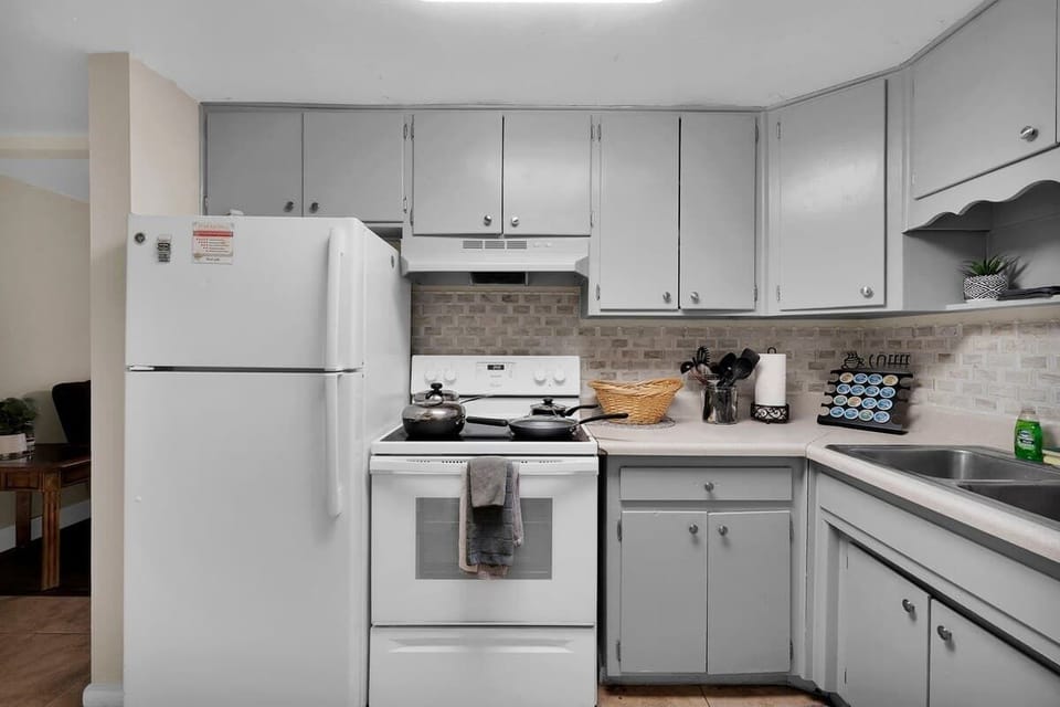 Kitchen Furnishings

Complete with microwave, stove, pots & pans, cups, plates, silverware and coffee together under the Kitchen Skylight.