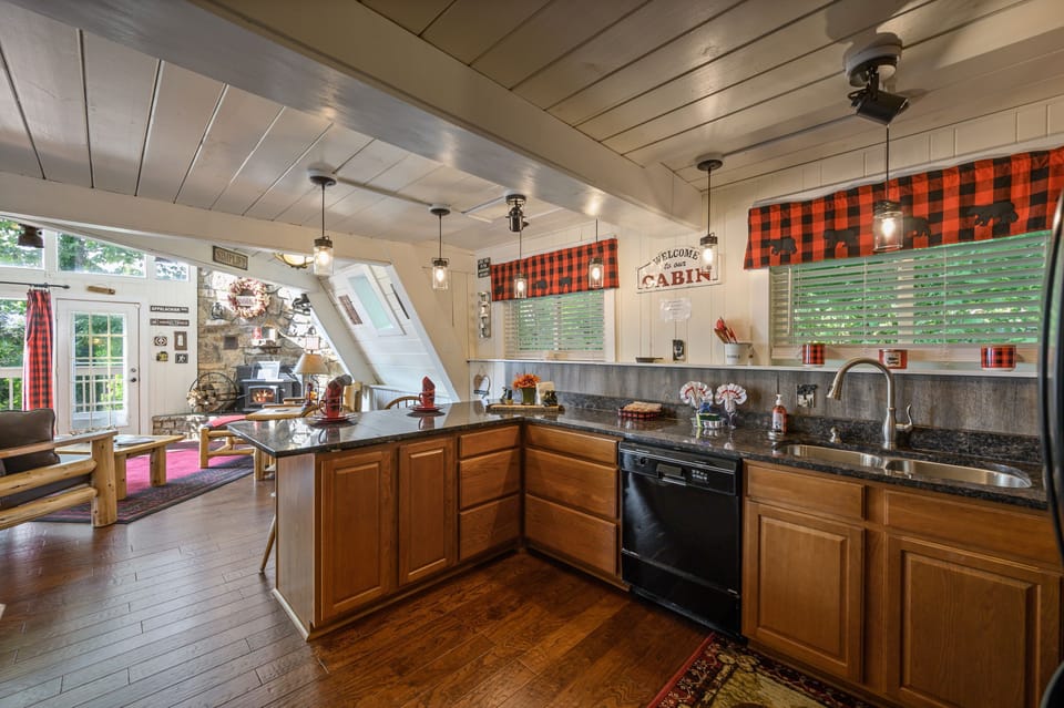 from the kitchen looking into living room 2 - open concept