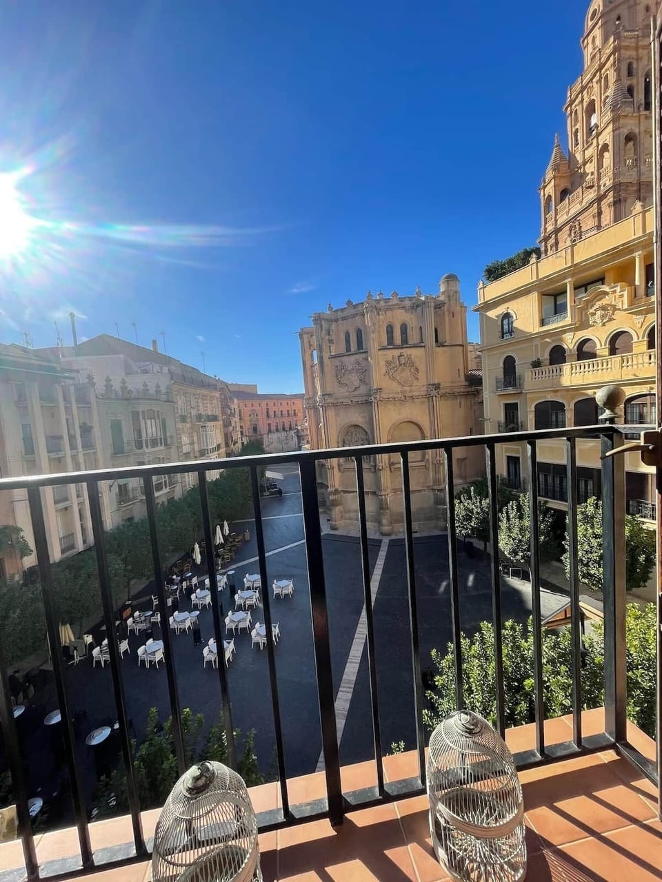 Vista desde el balcón.