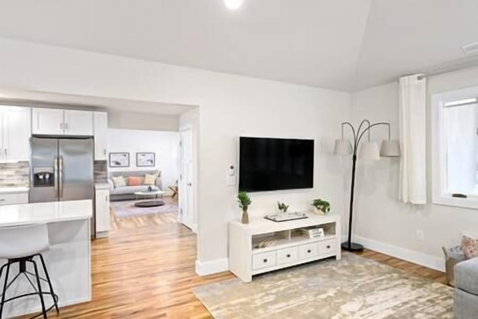 Main living area with view to 2nd living space