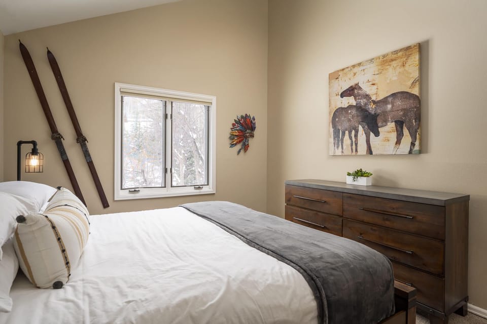 Forest & mountain views from the King bedroom