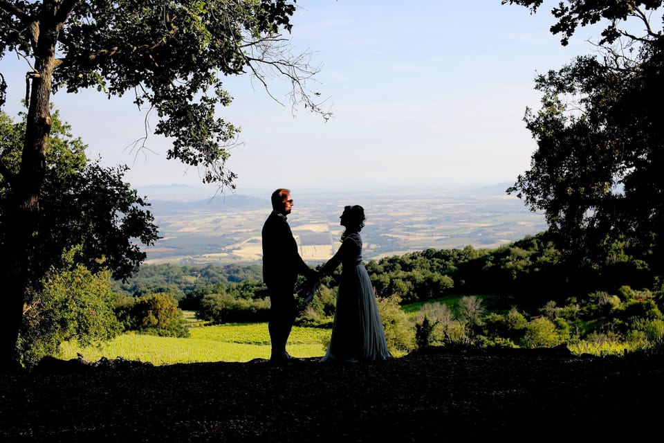 Outdoor wedding area