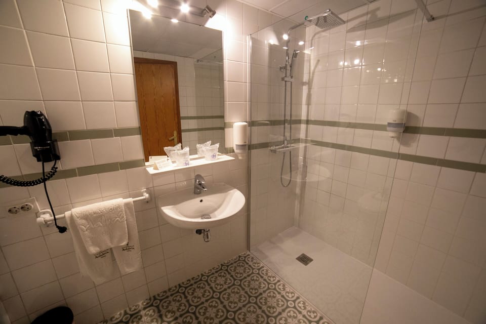 Free toiletries, hair dryer, bidet, towels
