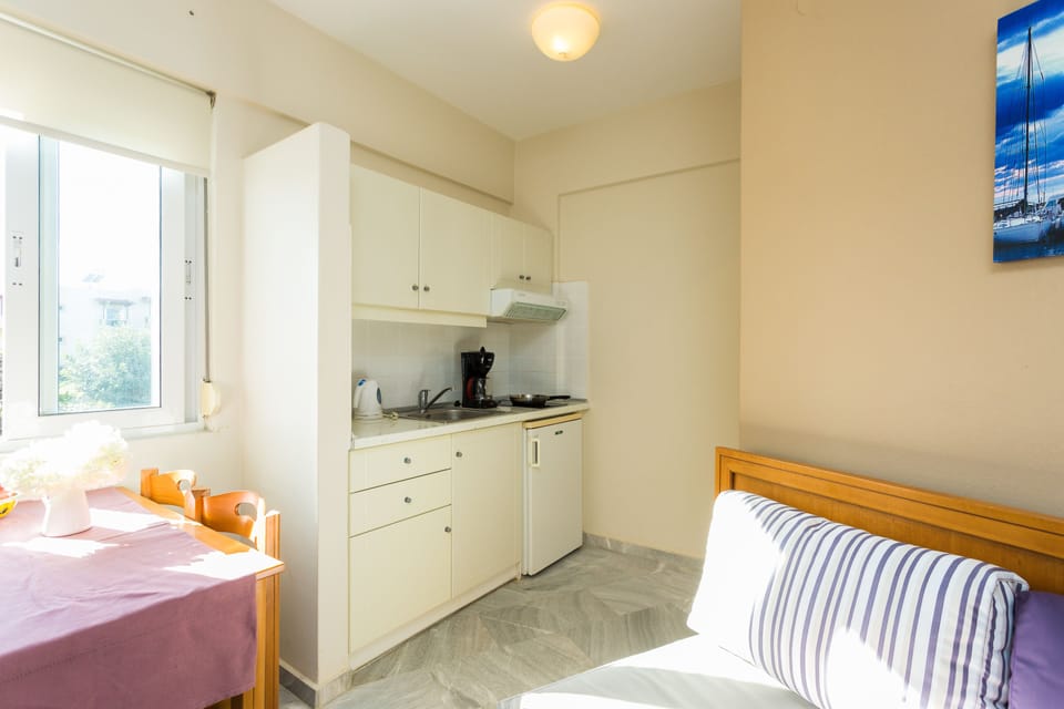 Standard Apartment, 1 Bedroom | Private kitchen | Fridge, microwave, stovetop, coffee/tea maker