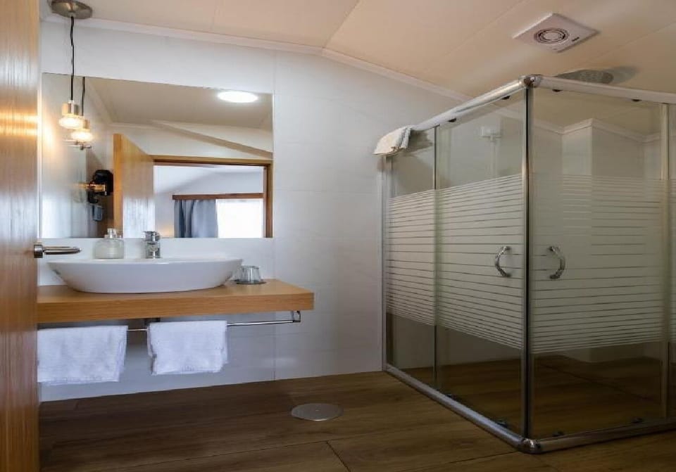 Premium Double Room | Bathroom | Shower, hair dryer, towels