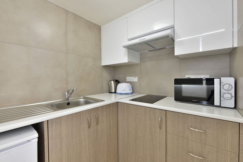 Deluxe Studio Suite, Garden View | Private kitchen | Fridge, stovetop, toaster, cookware/dishes/utensils