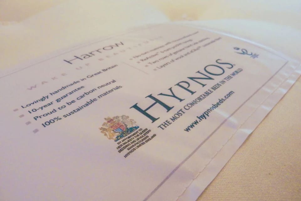 Hypnos quality mattresses on all beds at The Haven for your comfort. Sleep well!