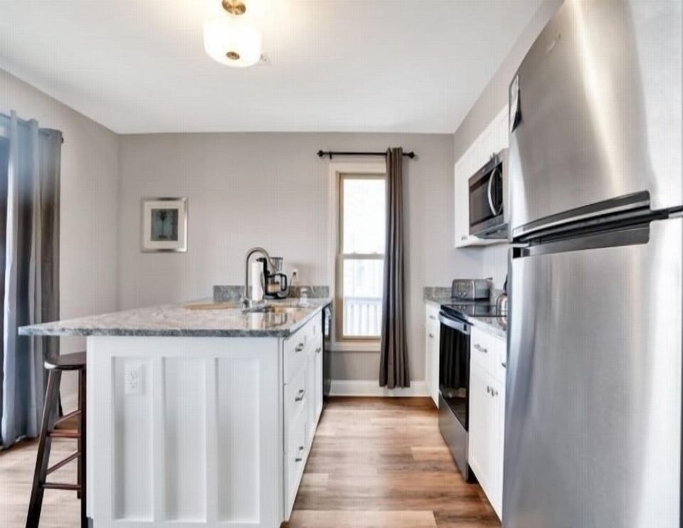 Room, Indoors, Kitchen, Refrigerator, Kitchen Island
