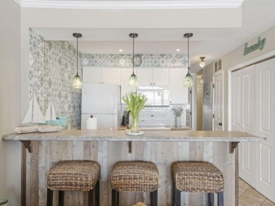 Indoors, Kitchen, Kitchen Island, Refrigerator, Home Decor