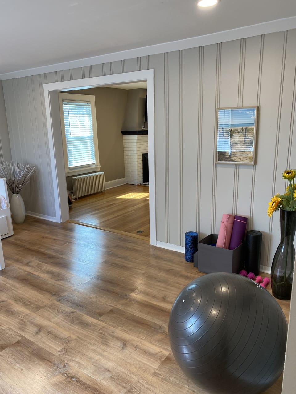 Family/yoga room - daybed can be 2 twin size beds or pullout to a queensize bed
