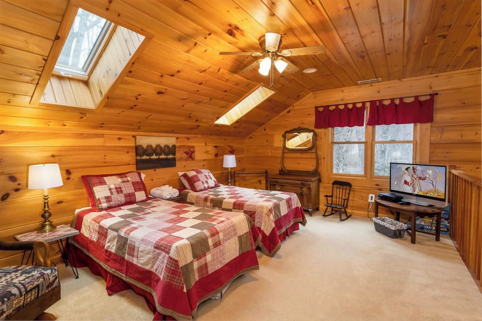 TV and Skylight in Loft