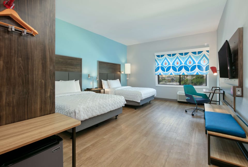 Room, 2 Queen Beds, Accessible, Bathtub | Desk, laptop workspace, free WiFi, bed sheets