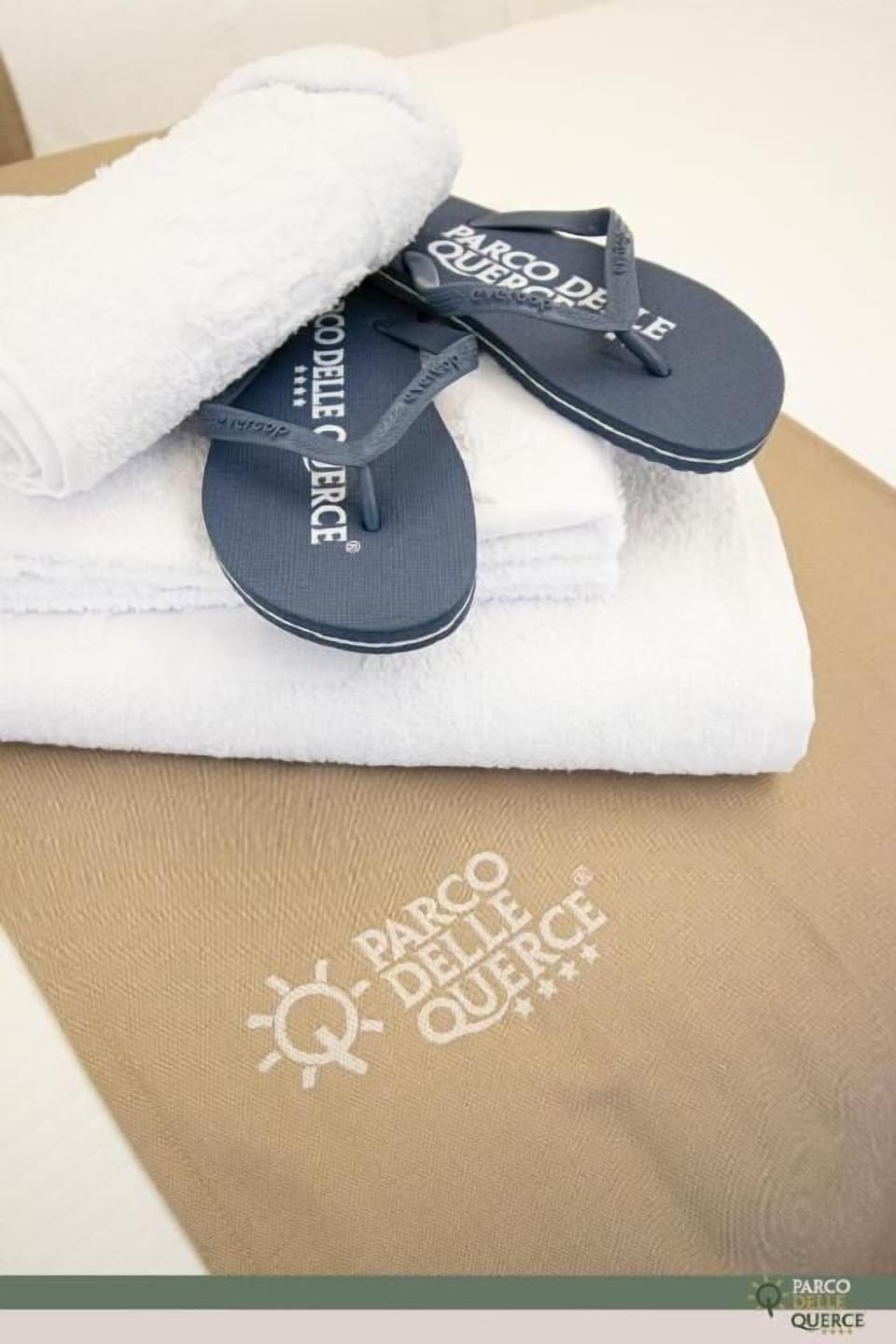 Slippers, towels