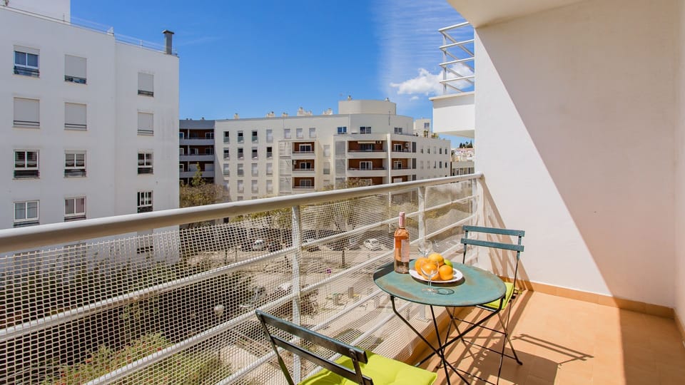 Turn imagination into reality and enjoy a glass of good wine, a book, a fantastic meal, or just the fresh Algarve air on this cozy balcony #summer #pool #garden #algarve