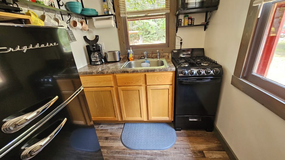 New fridge and gas stove