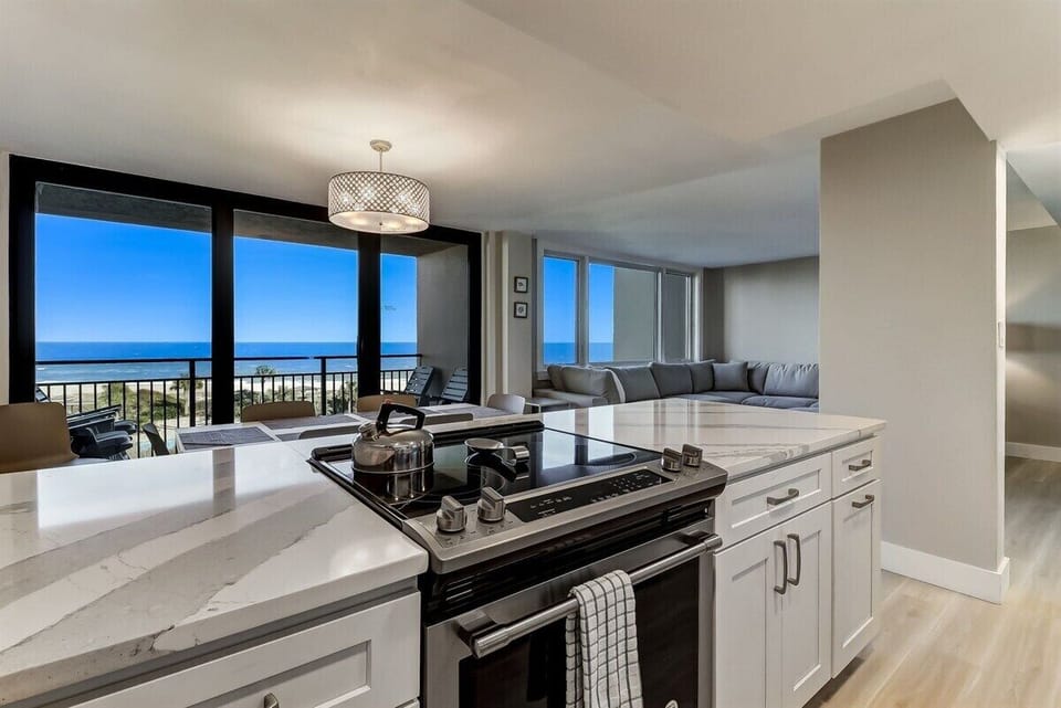 Beautiful Countertops and Glass Top Stove