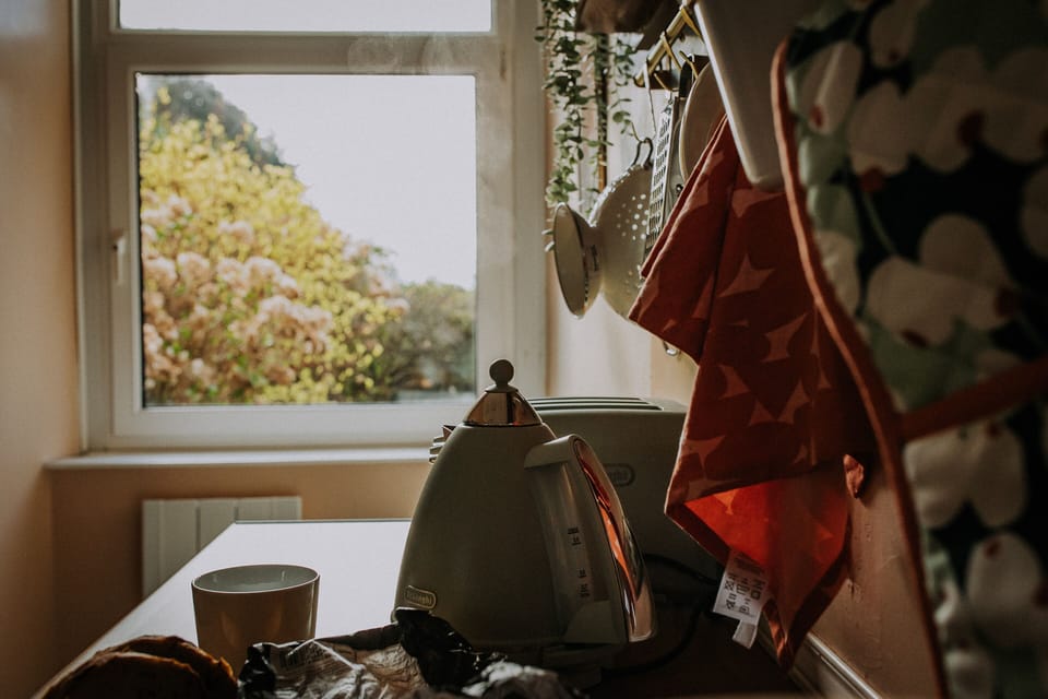 The kitchen where you can look out into the garden and enjoy your coffee