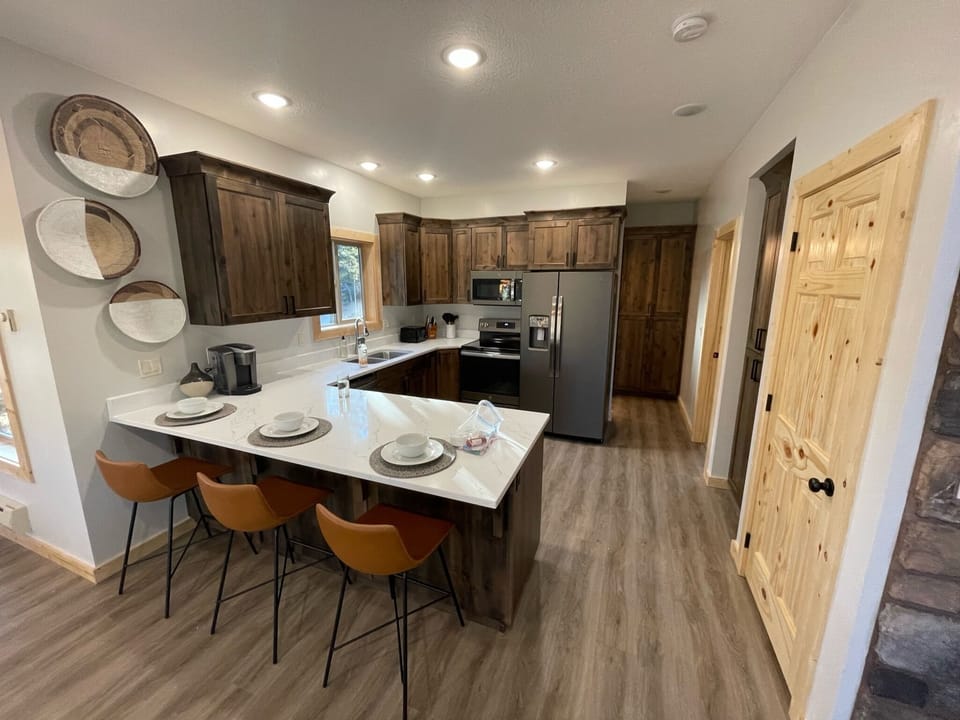 Stocked kitchen with all modern amenities.