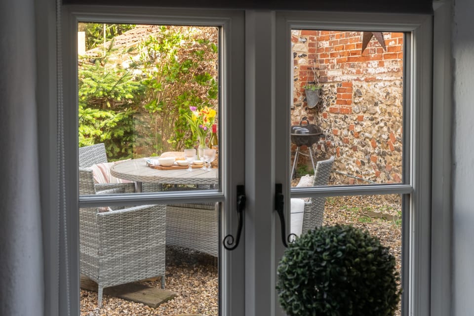 Ground floor: The kitchen looks out into the garden