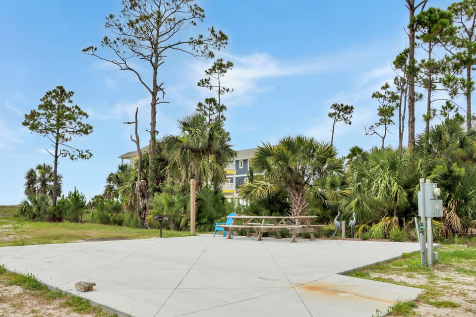Concrete Pad with Picnic Area