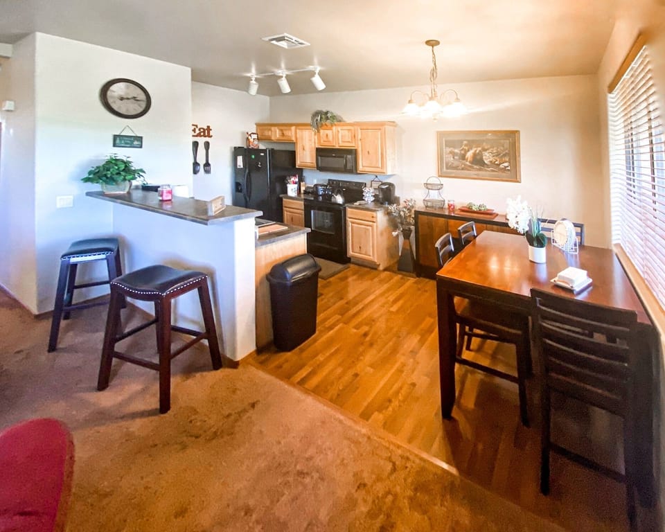 Dining Table, Breakfast Bar and Kitchen