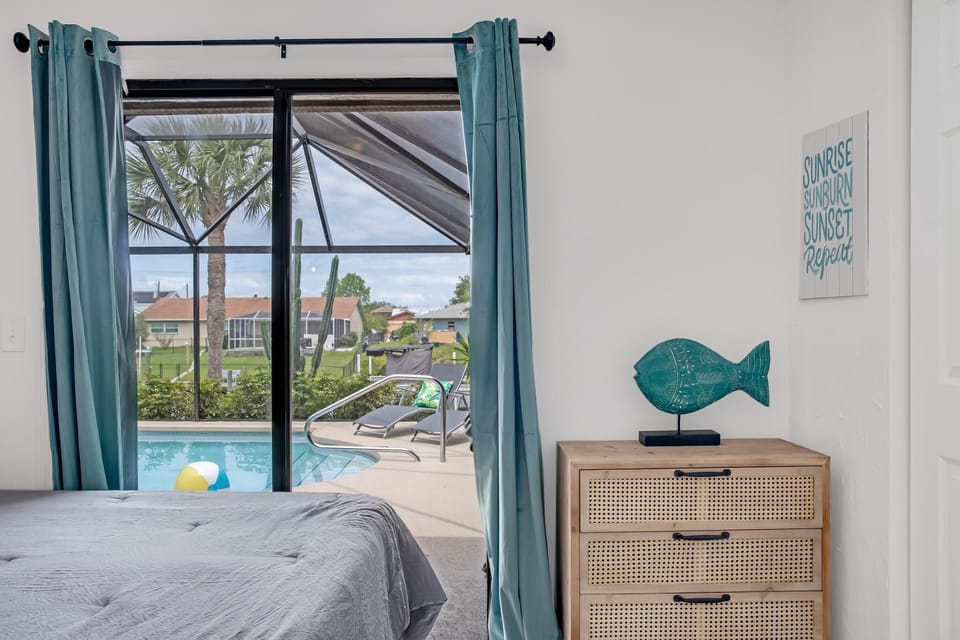 2nd King Bedroom overlooking pool