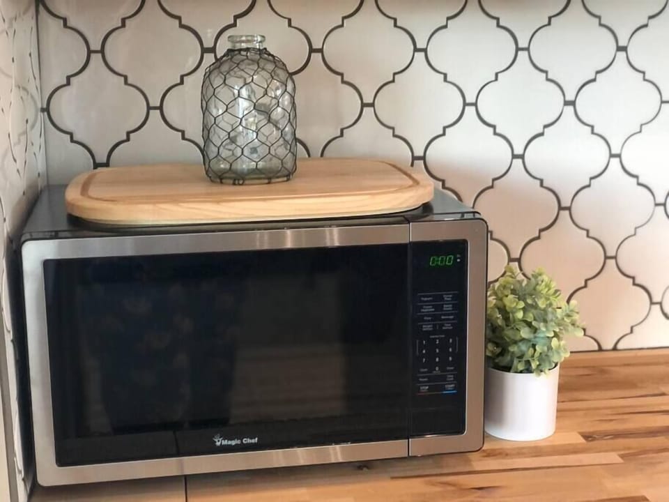 Microwave for guest convenience
