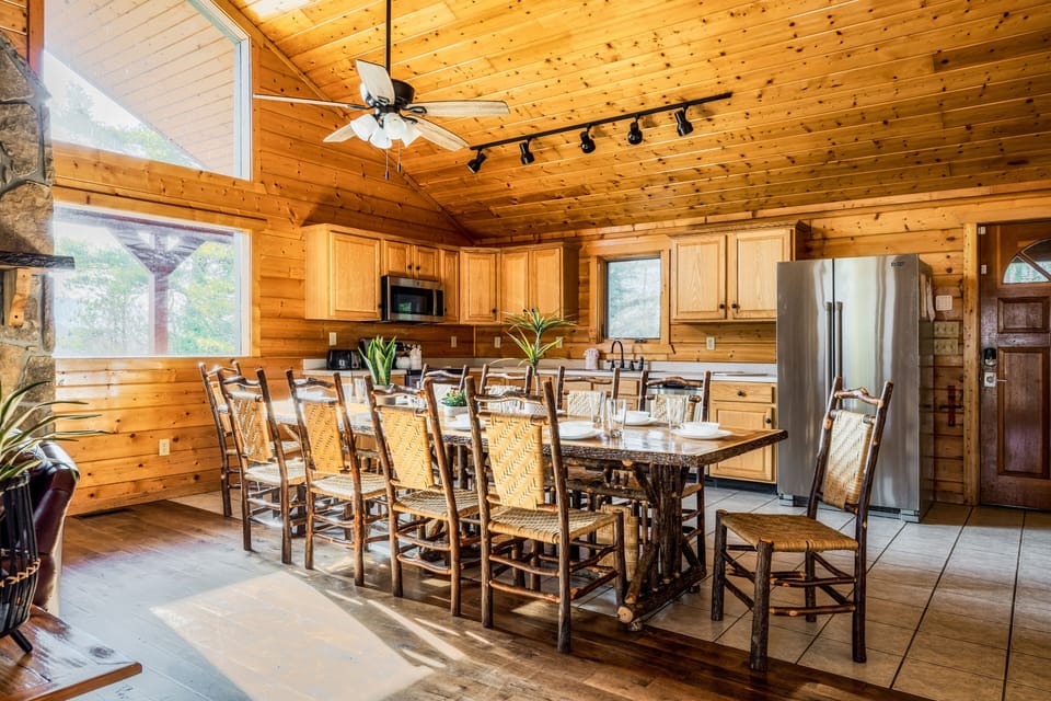 Dining room table for 10 guests!