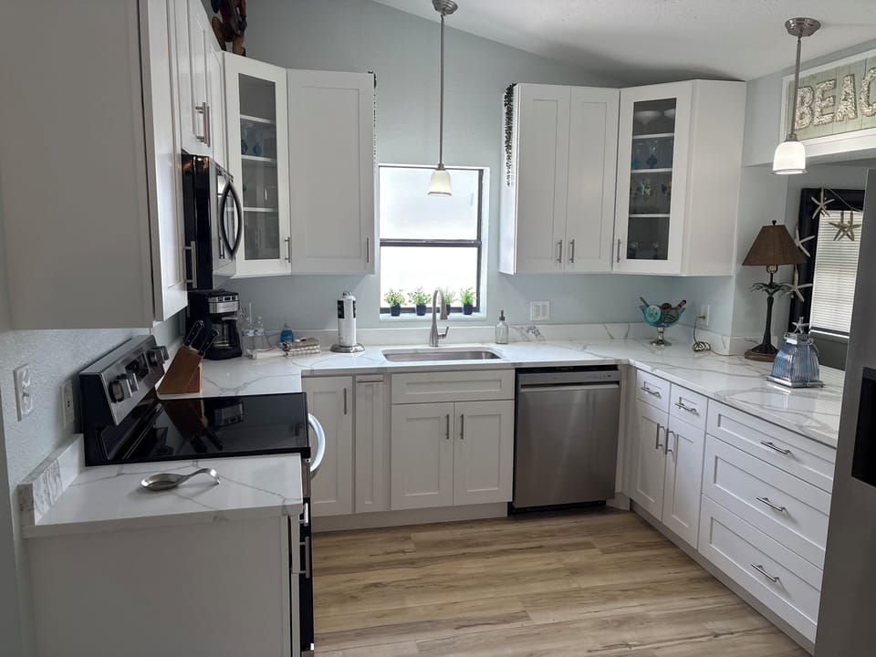 Fully stocked kitchen
