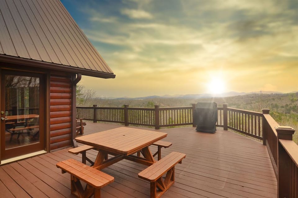 Massive upper deck with tremendous sunrise! 