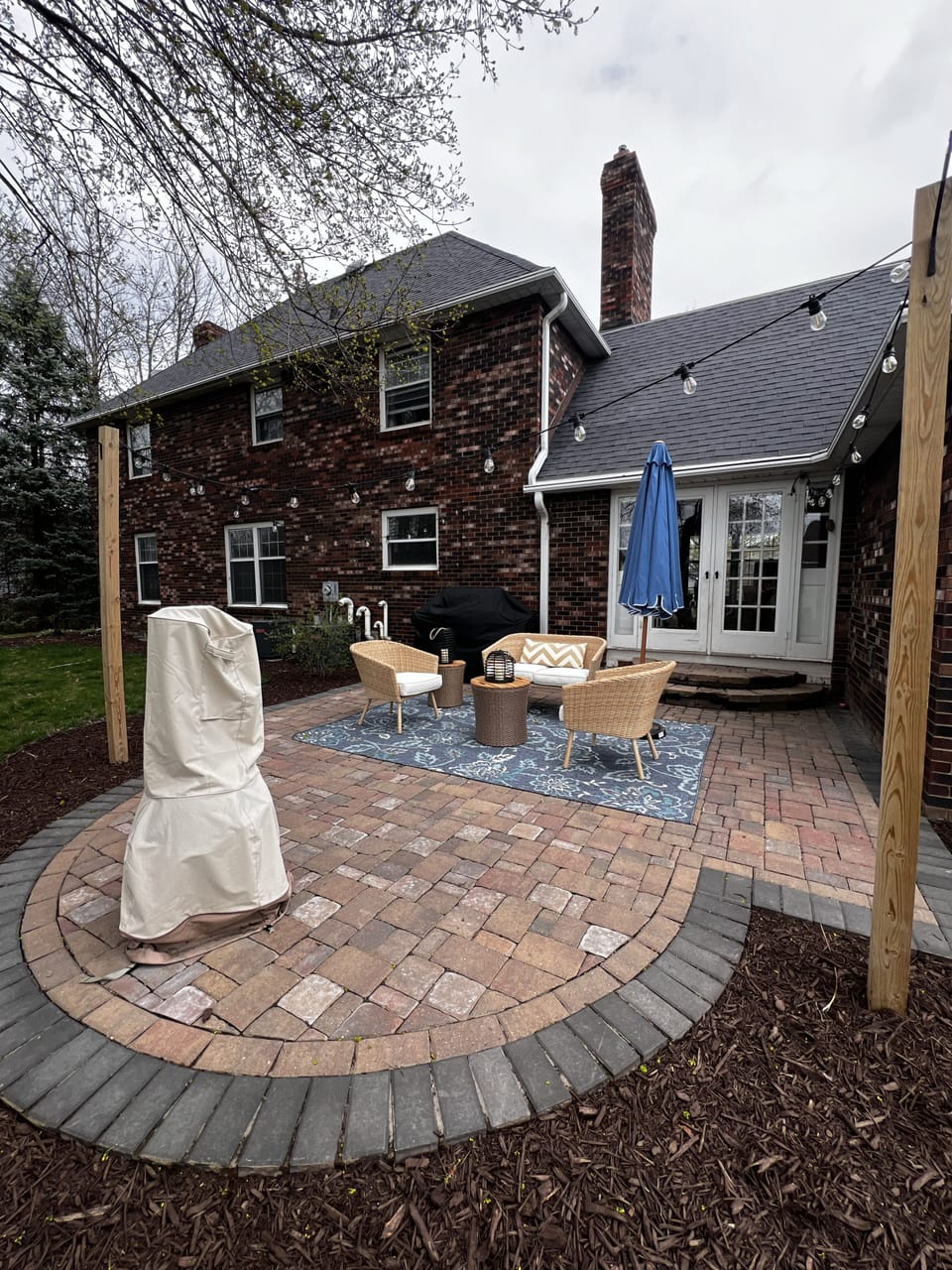 Back patio with Chimnea and grill