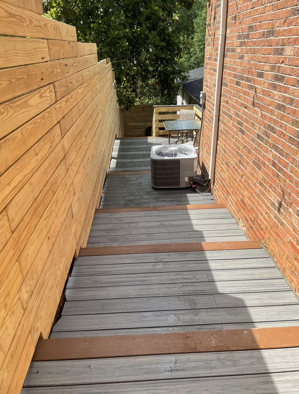 Wide steps to walk down