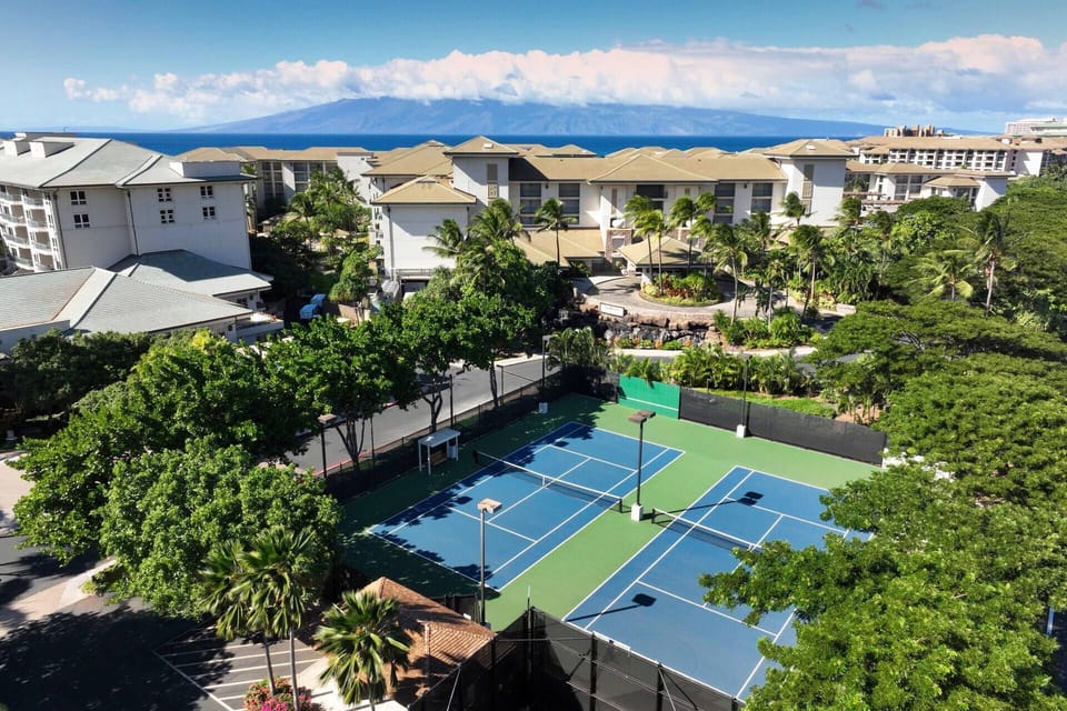 Tennis courts.