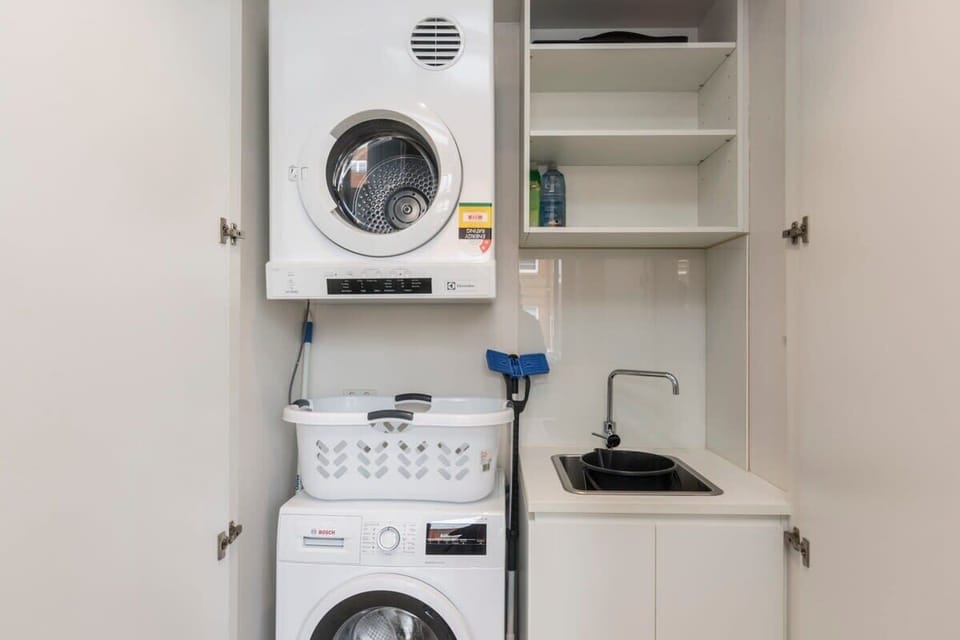 Washer dryer laundry facilities in flat