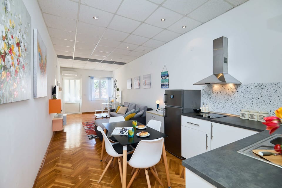 Apartment (1 Bedroom) | Private kitchen | Fridge, microwave, coffee/tea maker, electric kettle