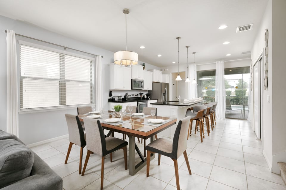 The open living and dining area offers a functional, inviting space.