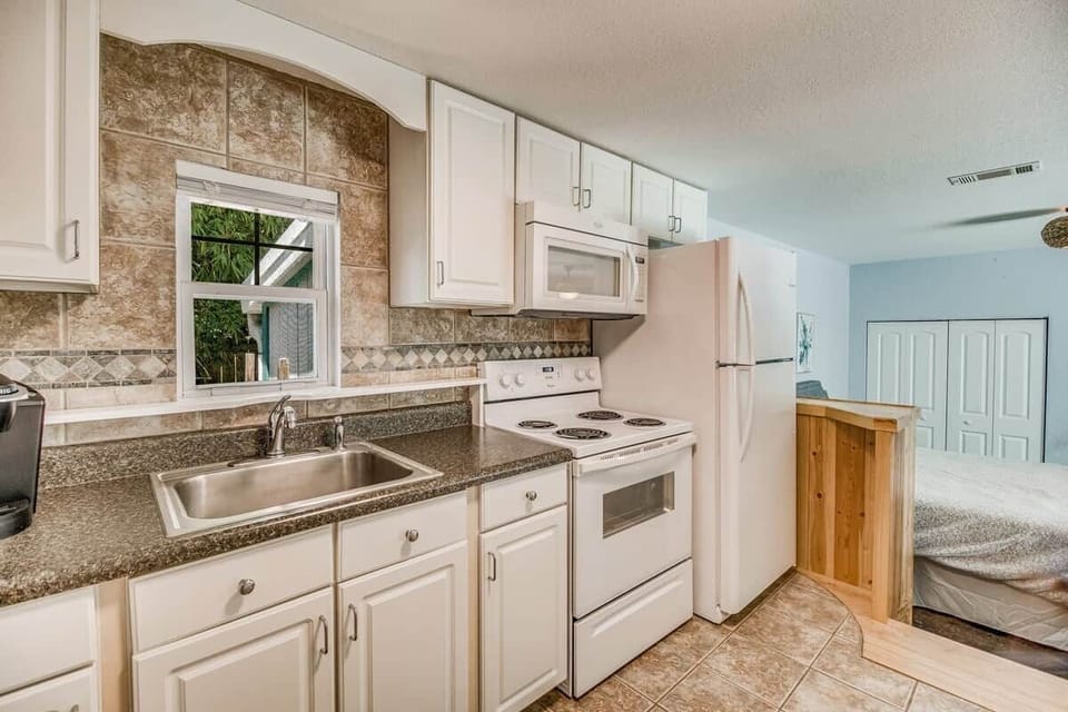 The Master Suite has a fully equipped and stocked kitchen.