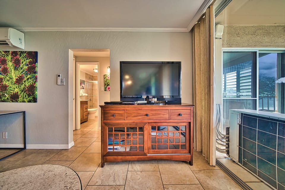 TV in the living room and family board games