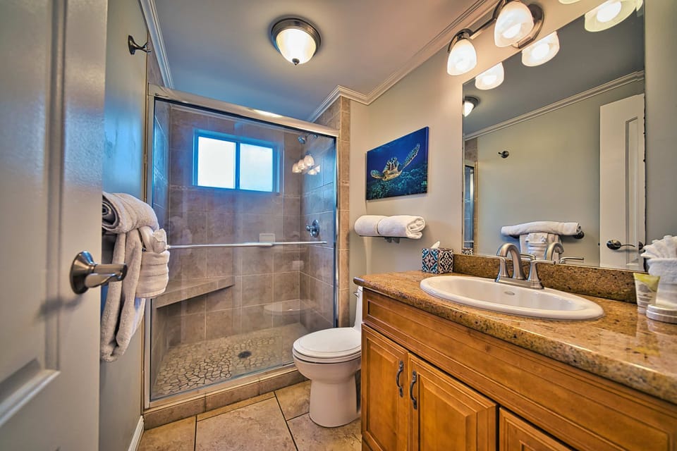 Tile Bathroom with shower